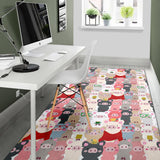 Pig Pattern Print Design 02 Area Rug