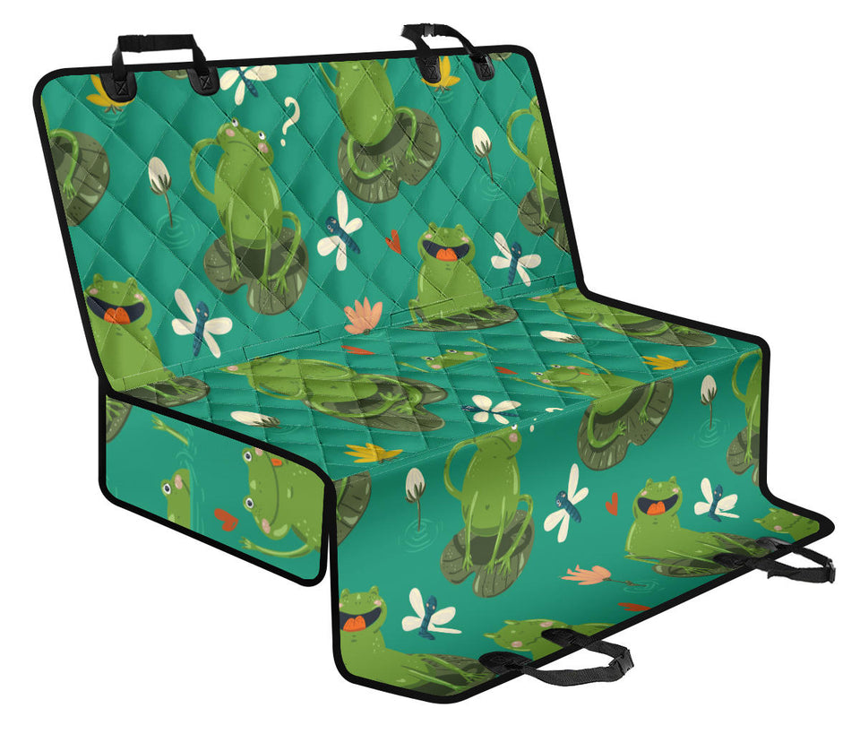 Cute Frog Dragonfly Design Pattern Dog Car Seat Covers