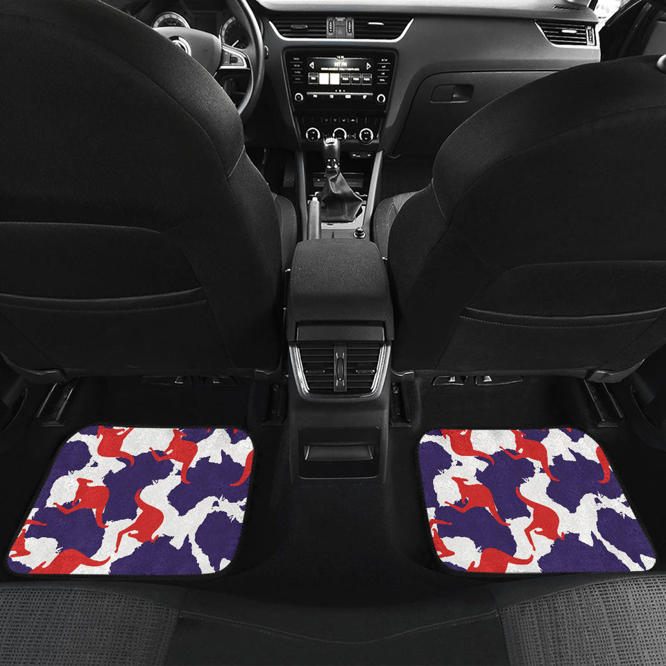 Kangaroo Australian Pattern Front And Back Car Mats
