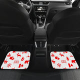 Canada Pattern Print Design 04 Front and Back Car Mats