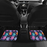 Pineapples Pattern Zigzag Background Front And Back Car Mats