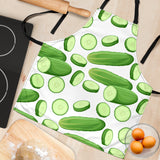 Cucumber Whole Slices Pattern Adjustable Apron