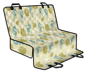 Seahorse Shell Starfish Pattern Background Dog Car Seat Covers