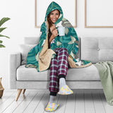 Koi Fish Carp Fish Lotus Pattern Hooded Blanket
