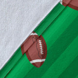 American Football Ball Field Background Premium Blanket