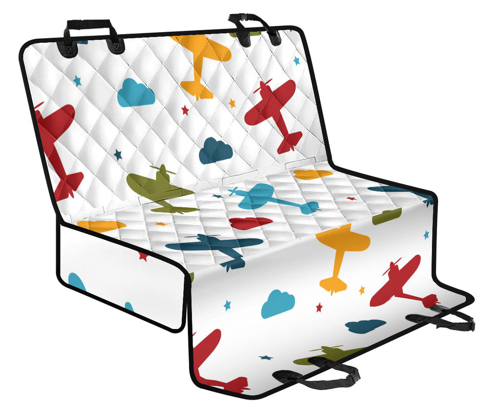 Airplane Star Cloud Colorful Dog Car Seat Covers