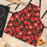 Tomato Black Background Adjustable Apron