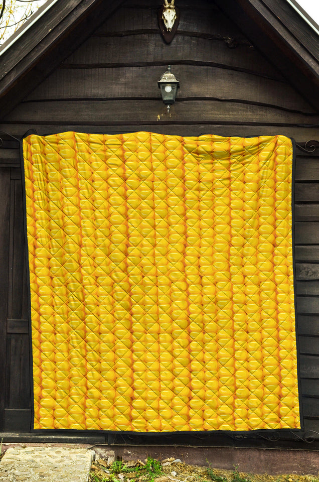 Corn Pattern Print Design 04 Premium Quilt