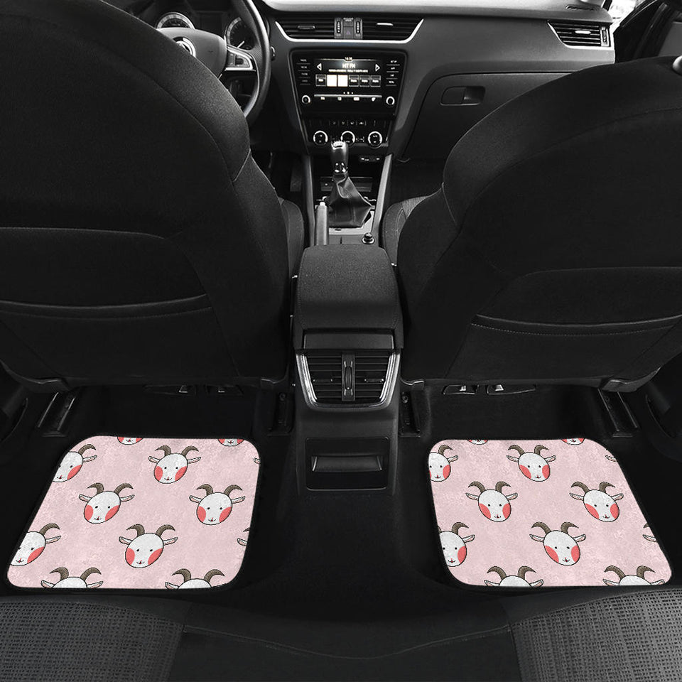 Cute Goat Pattern Front And Back Car Mats