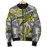Hand Drawn Dragonfly Pattern Women'S Bomber Jacket