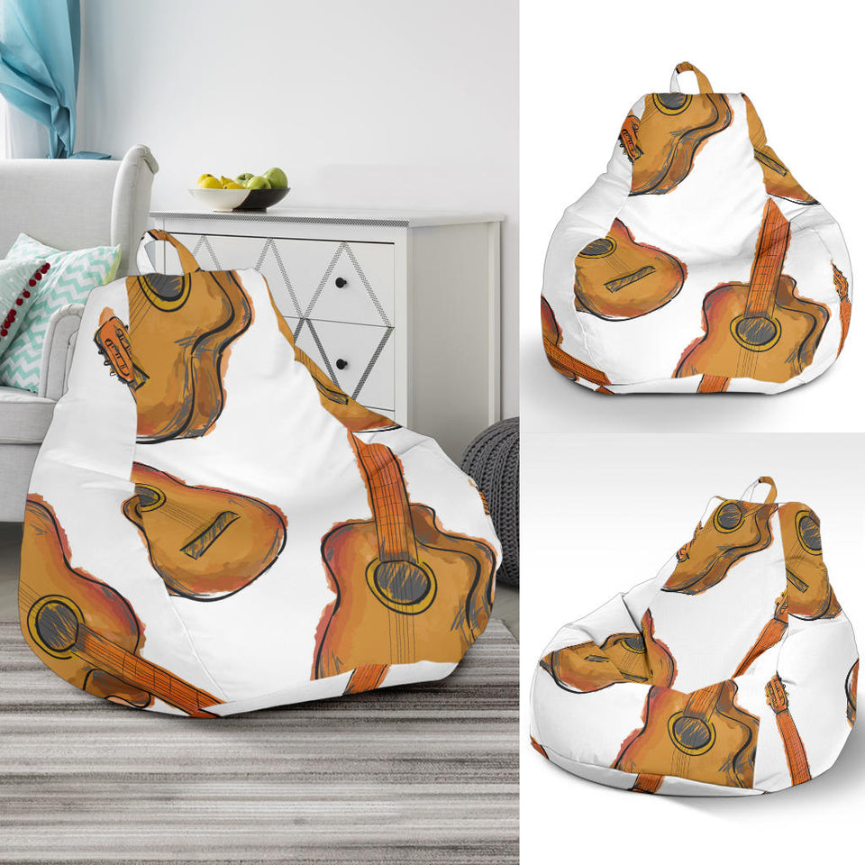 Paint Guitar Pattern Bean Bag Cover