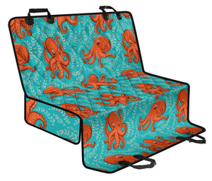 Octopus Turquoise Background Dog Car Seat Covers