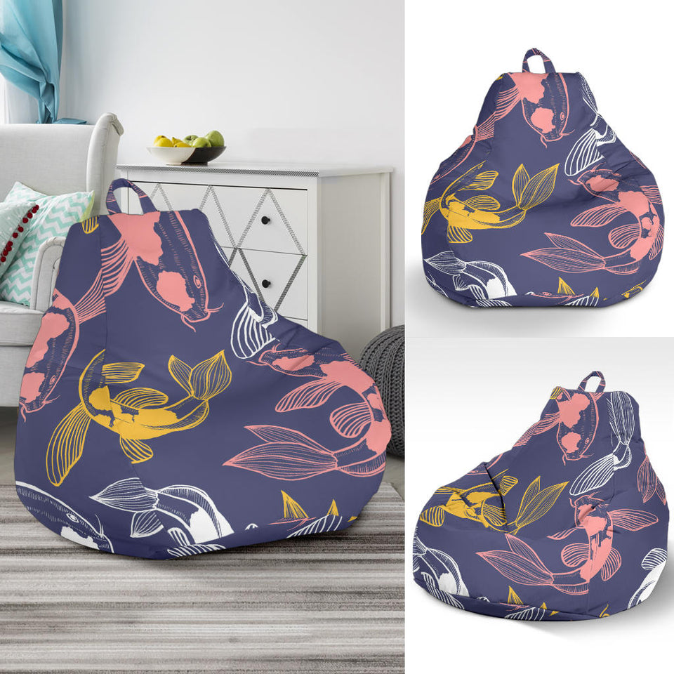 Koi Fish Carp Fish Pattern Bean Bag Cover