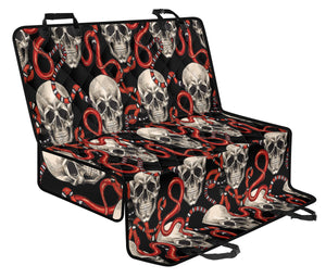 Red Snake Skull Pattern Dog Car Seat Covers