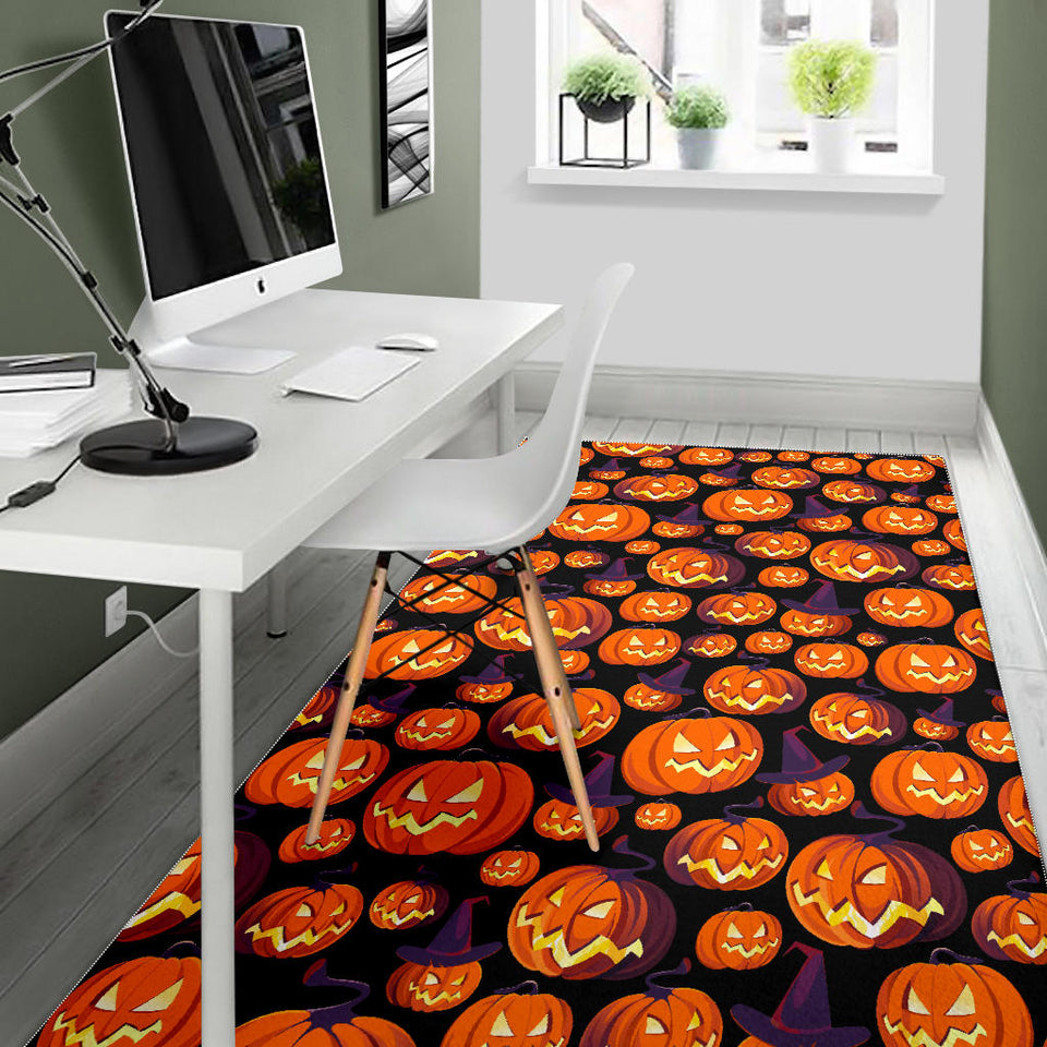 Halloween Pumpkin Pattern Area Rug