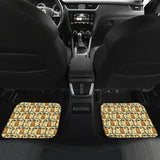 English Bulldog Pattern Print Design 02 Front and Back Car Mats