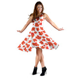 Canada Pattern Print Design 02 Sleeveless Midi Dress