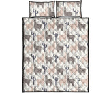 Llama Alpaca pattern Quilt Bed Set