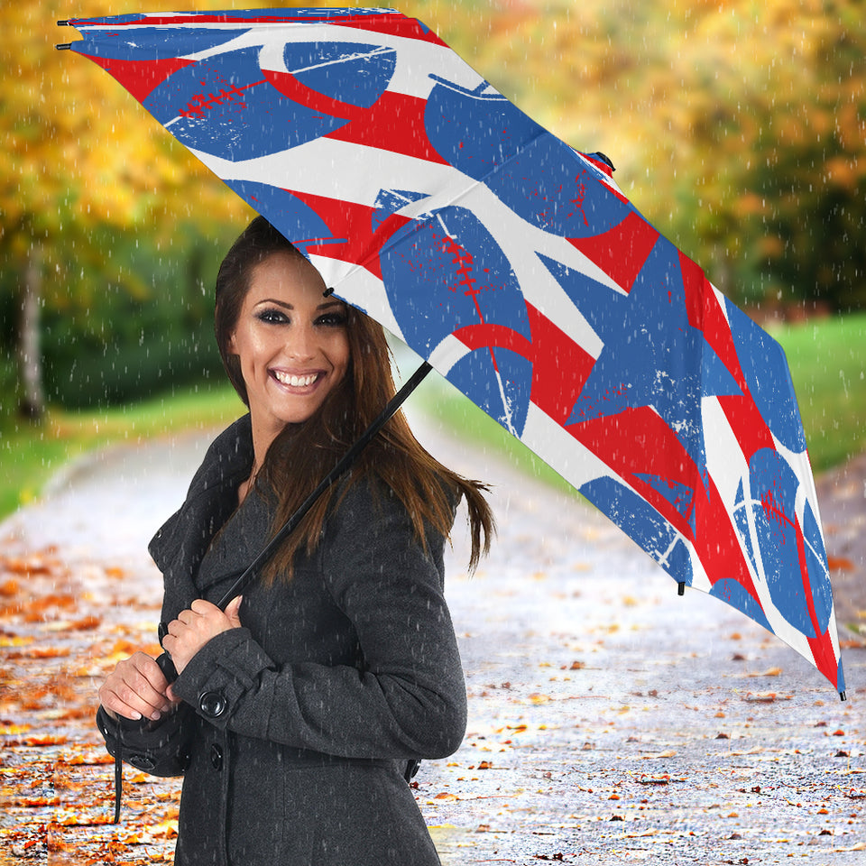 American Football Ball Star Stripes Pattern Umbrella