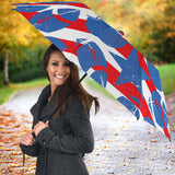 American Football Ball Star Stripes Pattern Umbrella