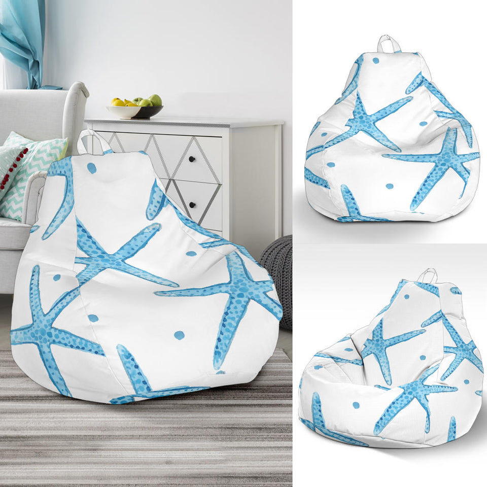 Watercolor Starfish Pattern Bean Bag Cover