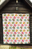 Color Cute Owl Pattern Premium Quilt