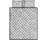Cartoon hand drawn ice cream black white Quilt Bed Set