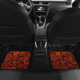 Cocoa Beans Tribal Polynesian Pattern Front And Back Car Mats