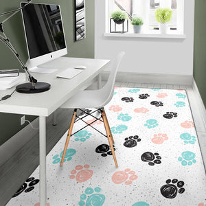 Dog Paws Pattern Print Design 04 Area Rug
