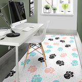 Dog Paws Pattern Print Design 04 Area Rug