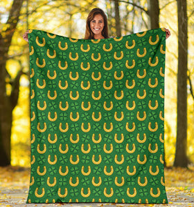 Horseshoes Pattern Print Design 05 Premium Blanket