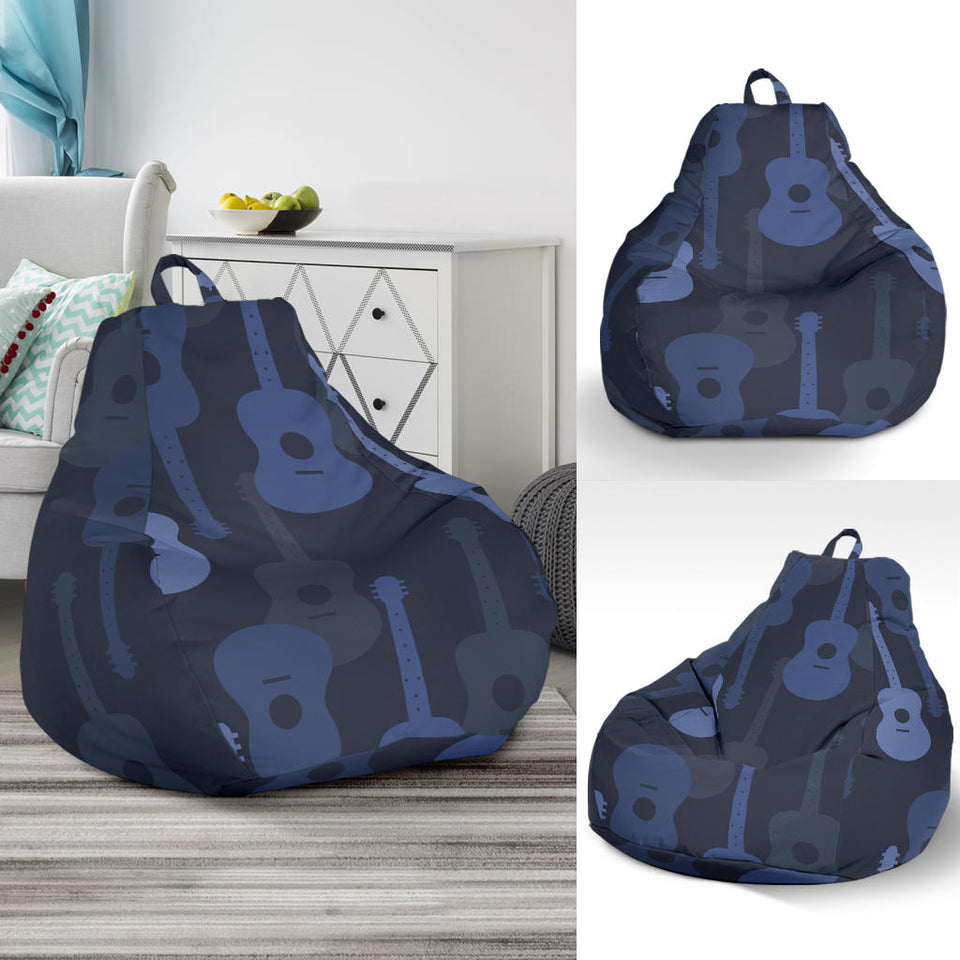 Blue Theme Guitar Pattern Bean Bag Cover