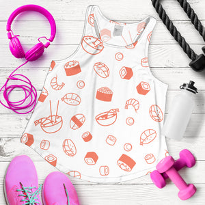 Sushi pattern Women Racerback Tank Top