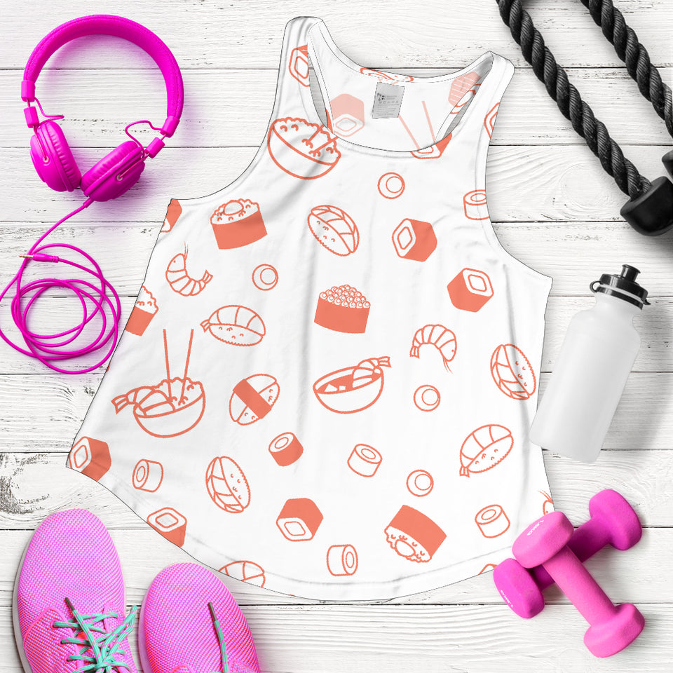 Sushi pattern Women Racerback Tank Top