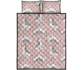 Cute zebra pattern Quilt Bed Set