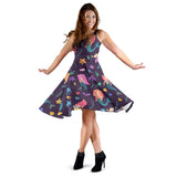 Beautiful Mermaid Fish Jellyfish Algae Other Marine World Sleeveless Midi Dress