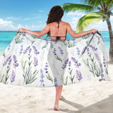 Hand Painting Watercolor Lavender Sarong