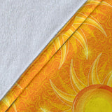 Sun Orange Background Premium Blanket