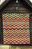 Zigzag  Chevron Colorful Pattern Premium Quilt