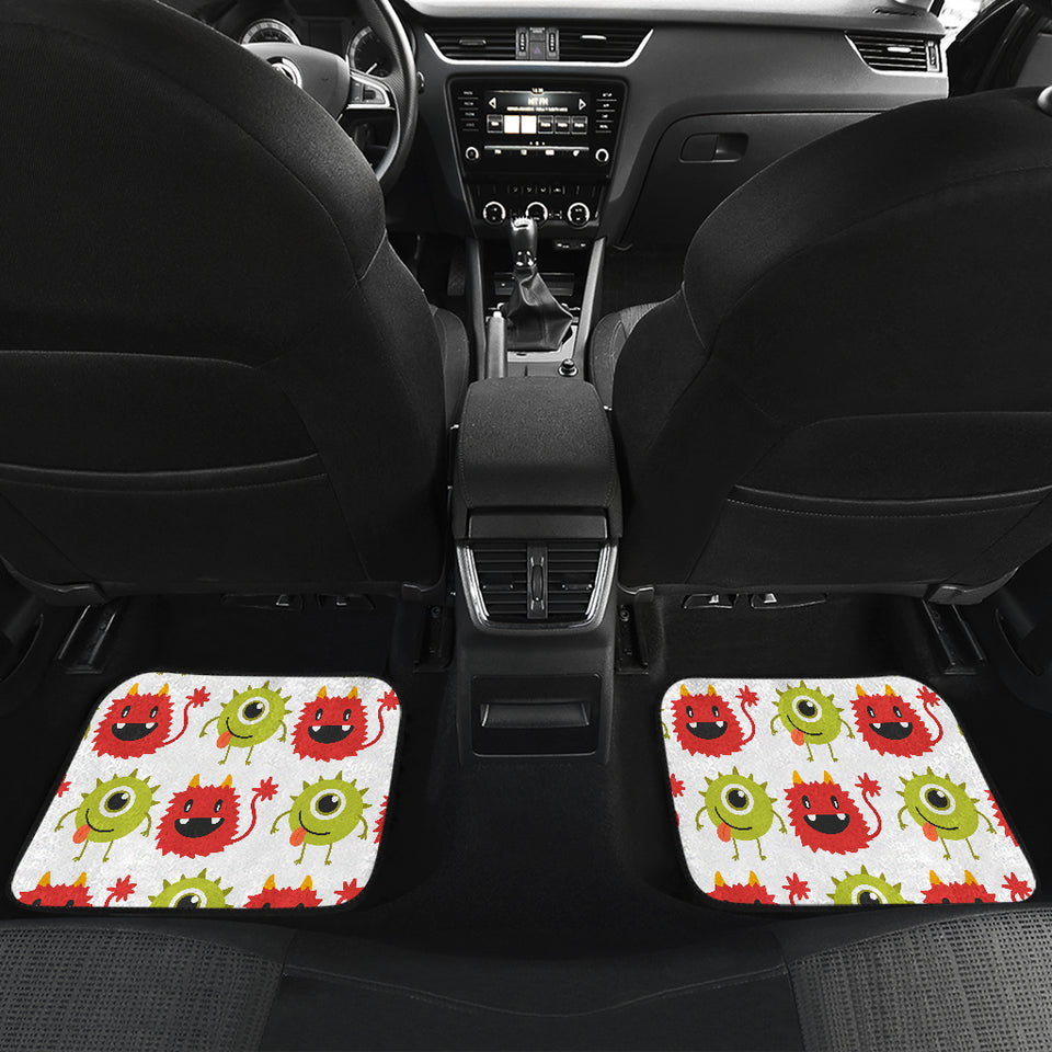 Alien Pattern Print Design 05 Front and Back Car Mats
