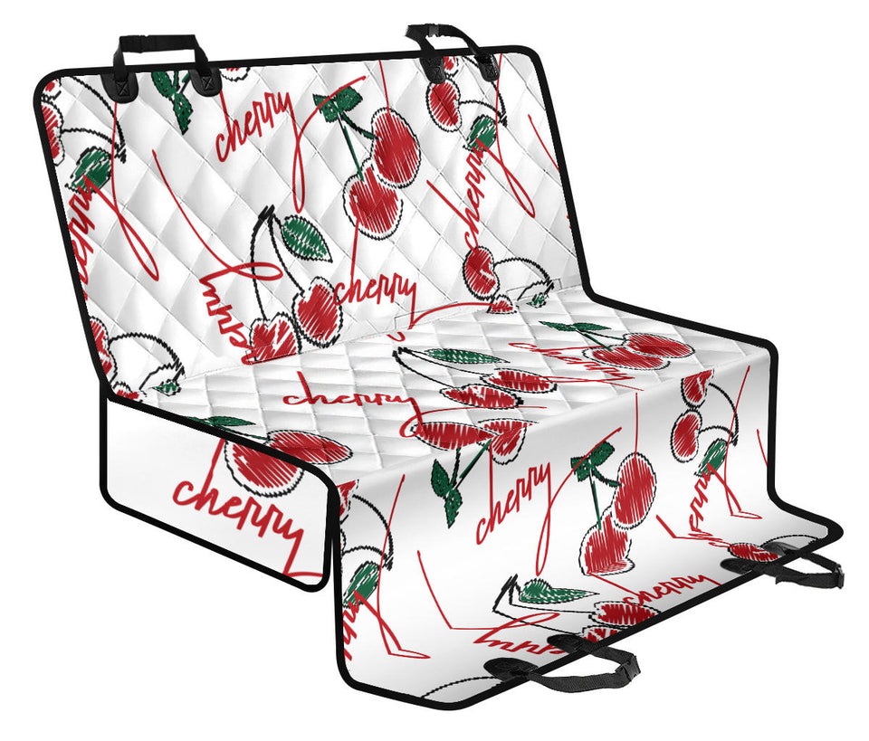 Hand Drawn Cherry Pattern Dog Car Seat Covers