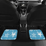 Starfish Blue Blackground Front And Back Car Mats
