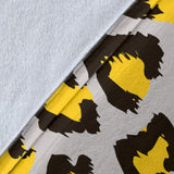 Gray Leopard Print Pattern Premium Blanket