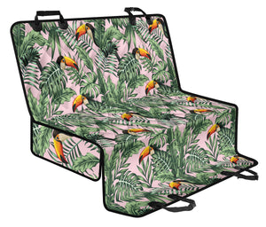 Toucan Tropical Green Jungle Palm Pattern Dog Car Seat Covers