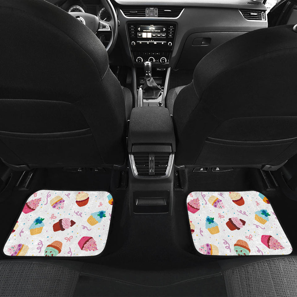 Cake Cupcake Design Pattern Front And Back Car Mats