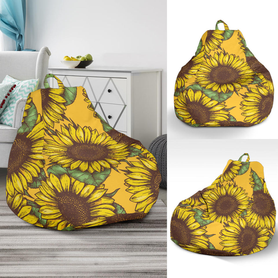 Sunflower Pattern Bean Bag Cover