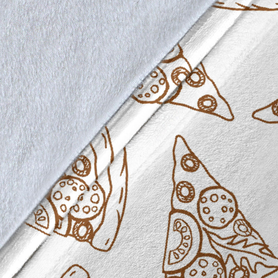 Hand Drawn Pizza Pattern Premium Blanket