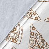 Hand Drawn Pizza Pattern Premium Blanket