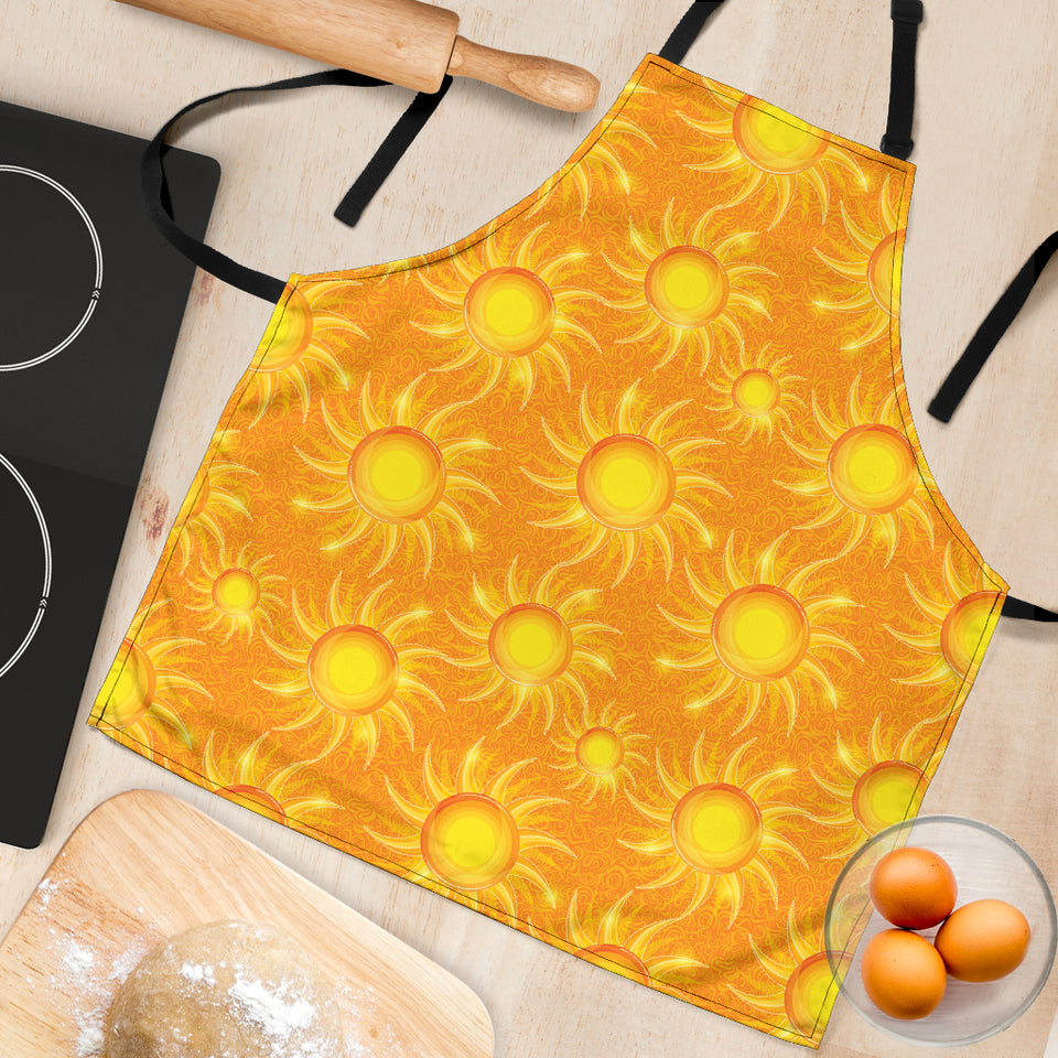 Sun Orange Background Adjustable Apron