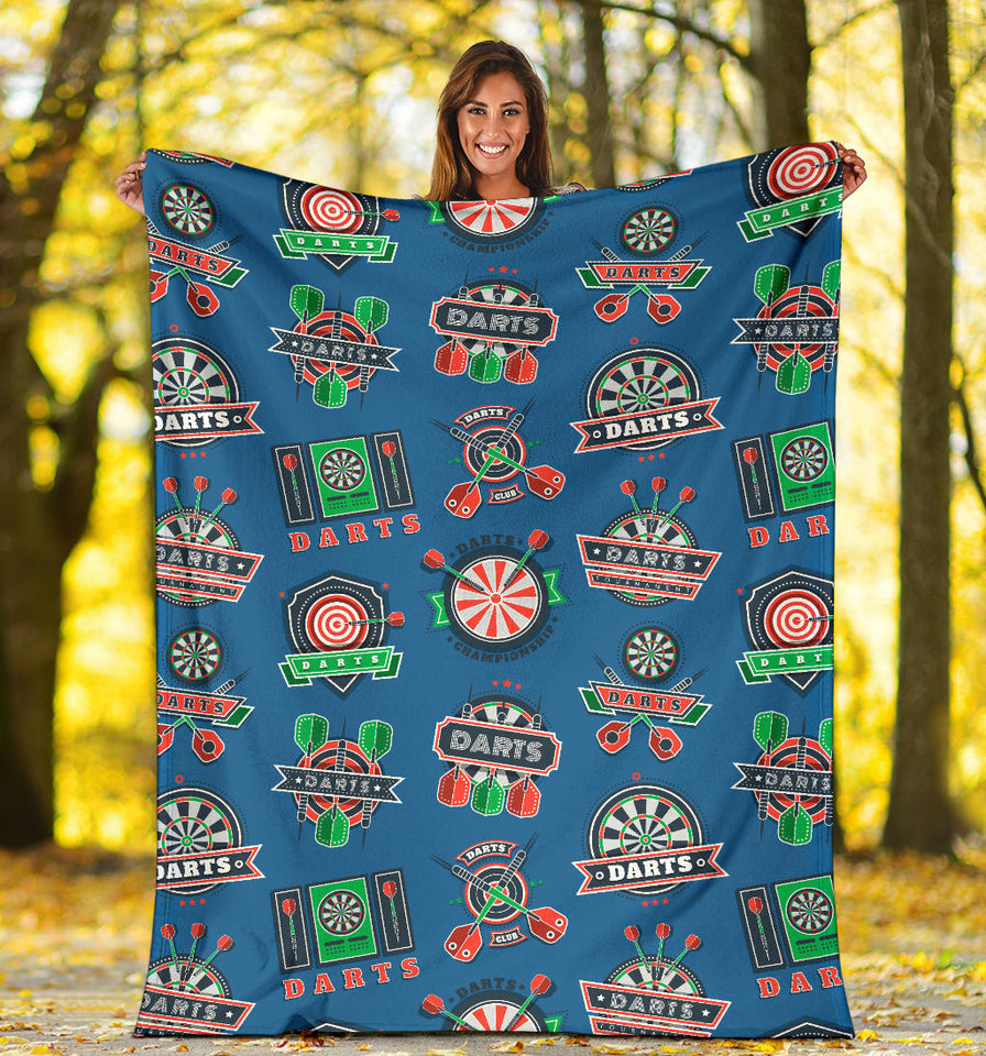 Darts Pattern Print Design 02 Premium Blanket